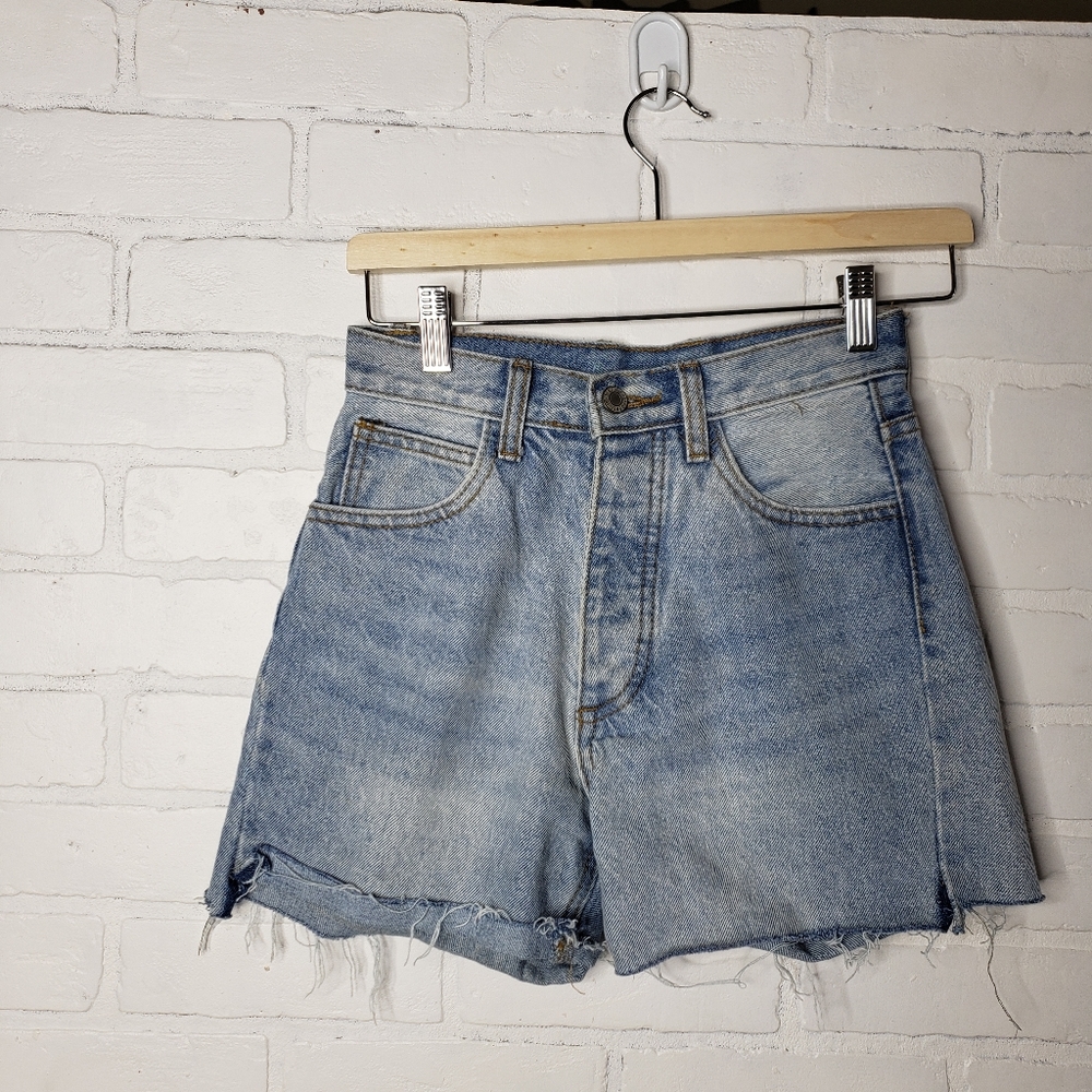 John Galt Button Fly High Rise Denim Shorts
